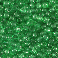 Glas rocailles kralen 8/0 (3mm) Transparent Alhambra green